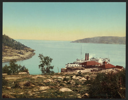 A picture of Tadousac Landing and mouth of the Saguenay River