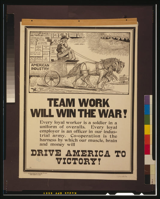 A picture of Team work will win the war!