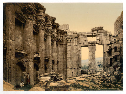A picture of Temple of Jupiter, interior, Baalbek, Holy Land, (i.e., Ba'labakk, Lebanon)