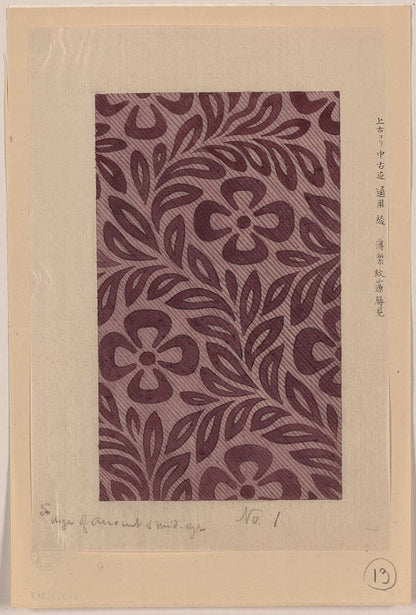 A picture of Textile design with flower motif