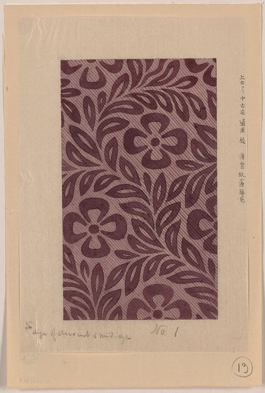 A picture of Textile design with flower motif