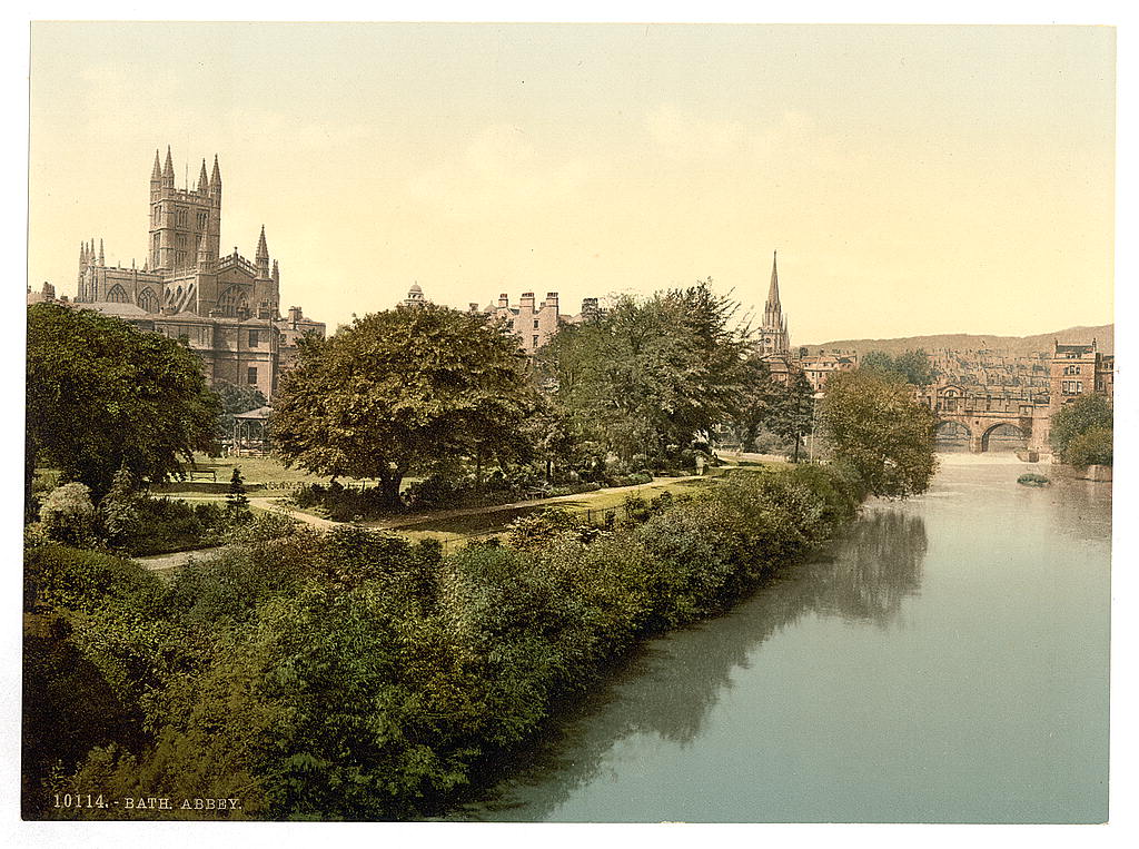 A picture of The Abbey, from the bridge, Bath, England