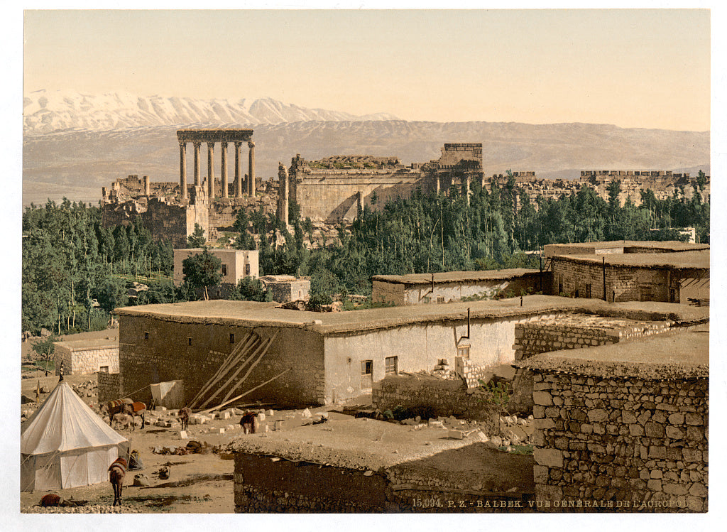 A picture of The Acropolis, Baalbek, Holy Land, (i.e., Baʻlabakk, Lebanon)