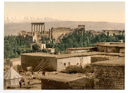 A picture of The Acropolis, Baalbek, Holy Land, (i.e., Baʻlabakk, Lebanon)
