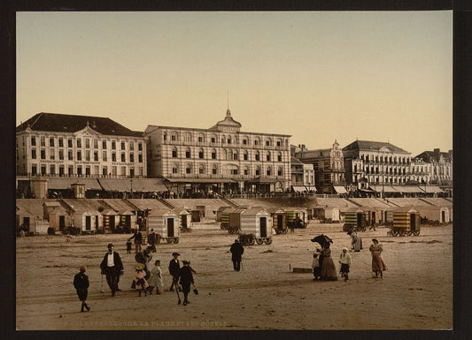 A picture of The beach and hotels, Blankenberghe, Belgium