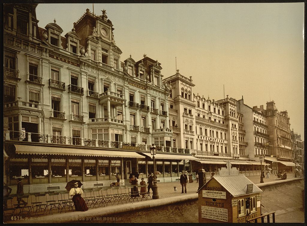 A picture of The beach and hotels, Ostend, Belgium