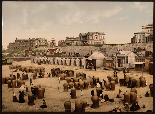 A picture of The beach and hotels, Scheveningen, Holland