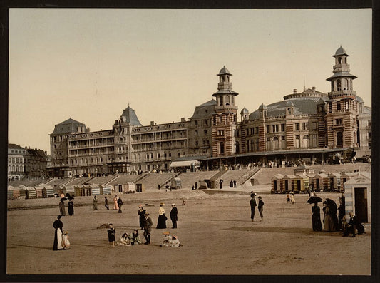 A picture of The beach and Kursaal, (i.e., Cursaal), Blankenberghe, Belgium