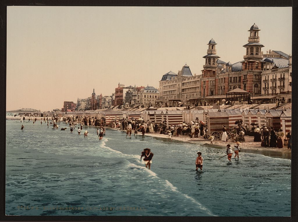 A picture of The beach and Kursaal, (i.e., Cursaal), Blankenberghe, Belgium