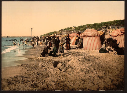 A picture of The beach at bathing time, Trouville, France