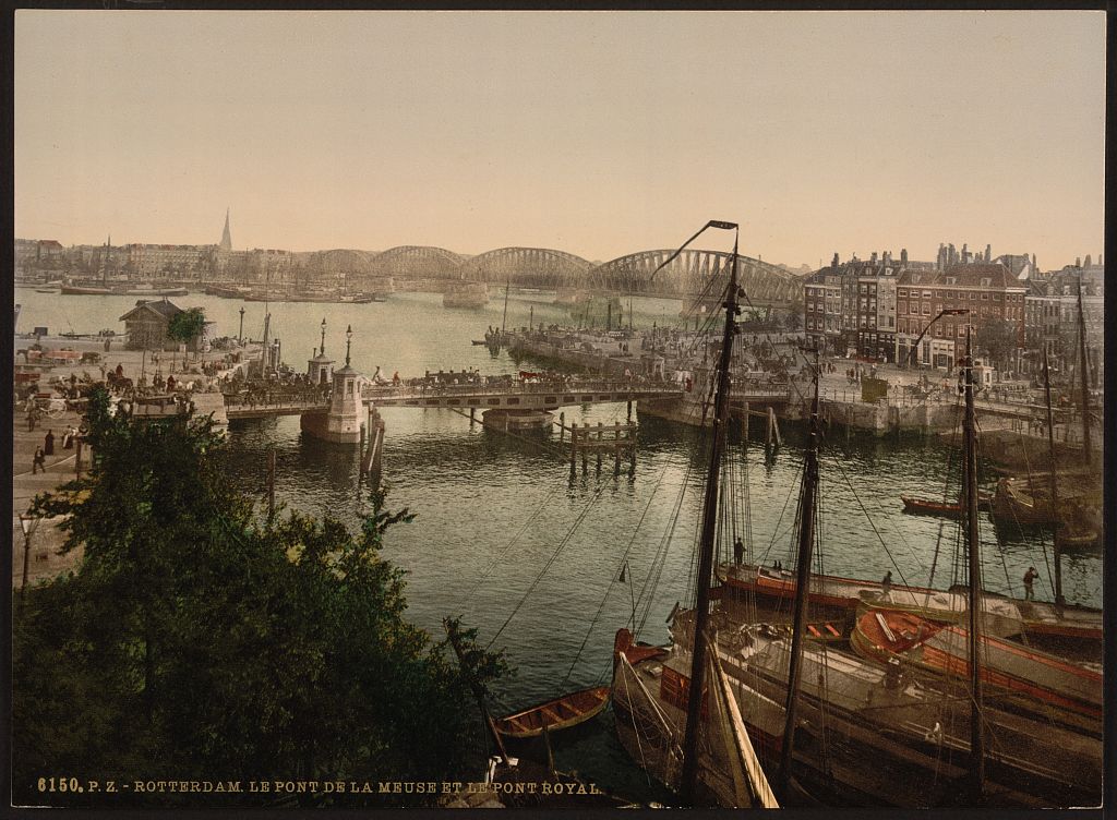 A picture of The Bridges of the Meuse, with Royal Bridge, Rotterdam, Holland