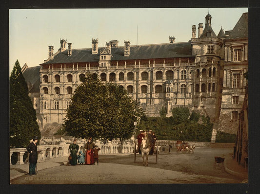 A picture of The Castle, wing of Francis I, the facade, Blois, France
