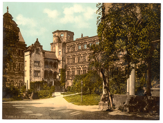 A picture of The Castle Yard, Heidelberg, Baden, Germany