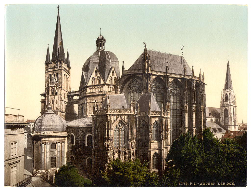 A picture of The cathedral, Aachen, the Rhine, Germany