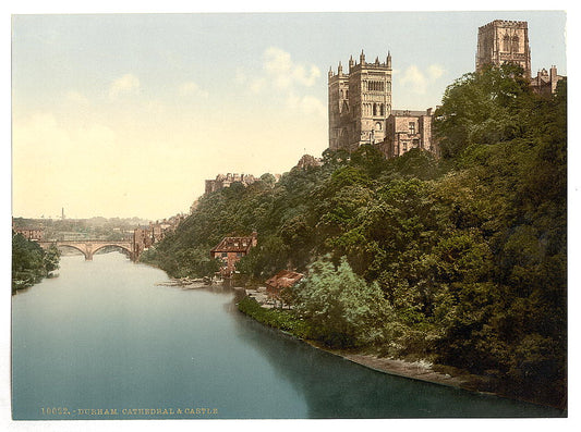 A picture of The cathedral and castle from the bridge, Durham, England