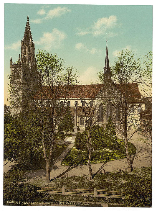A picture of The Cathedral and Column of Mary, Constance (i.e. Konstanz), Baden, Germany