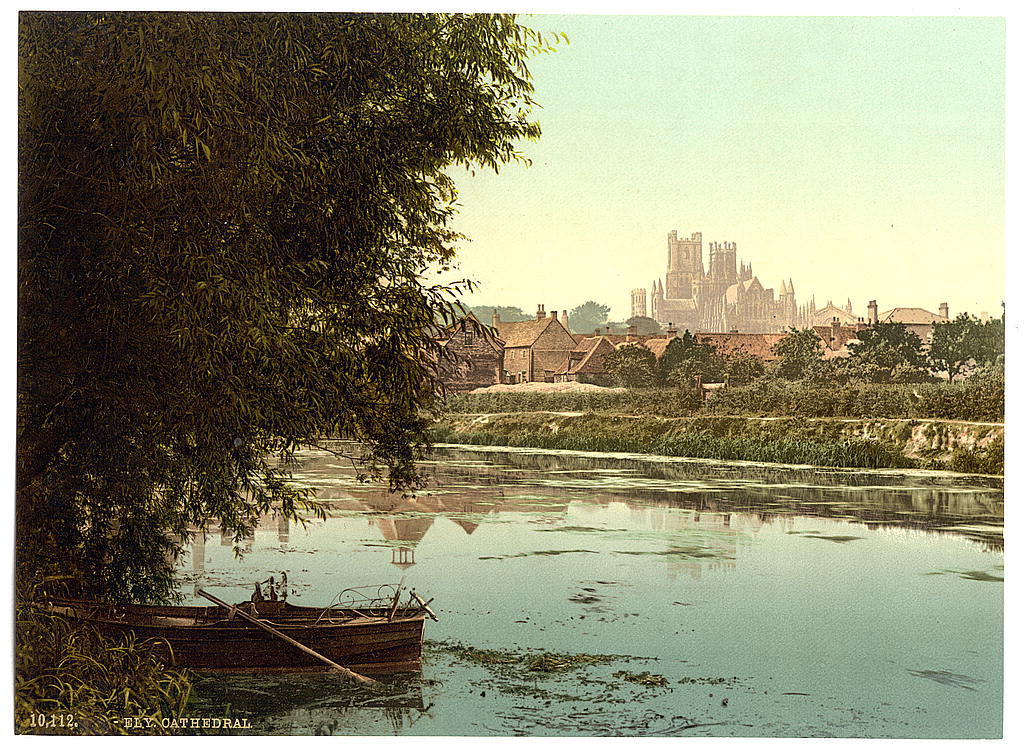 A picture of The cathedral from the river, Ely, England