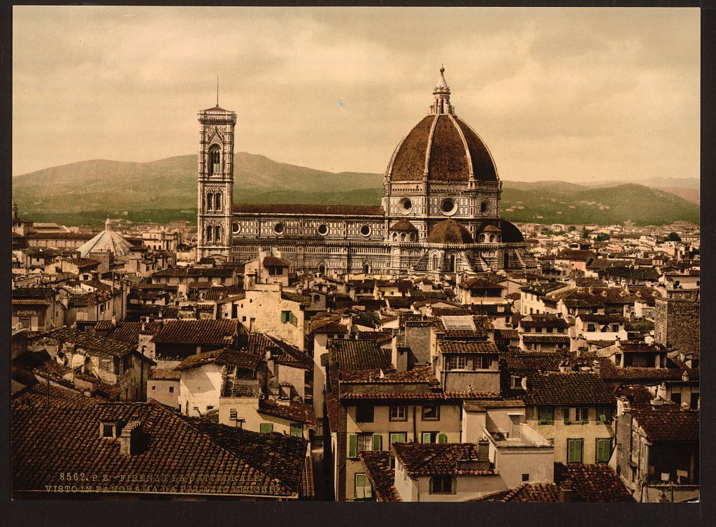 A picture of The Cathedral, panoramic view from Vecchio Palace, Florence, Italy