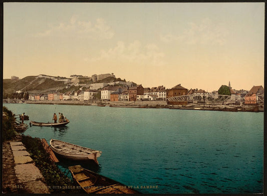 A picture of The citadel and the bridges over the Meuse and Sambre, Namur, Belgium