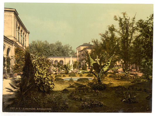 A picture of The Conversationsgebaude and the Kurgarden, Bad Kissengen (i.e. Bad Kissingen), Bavaria, Germany