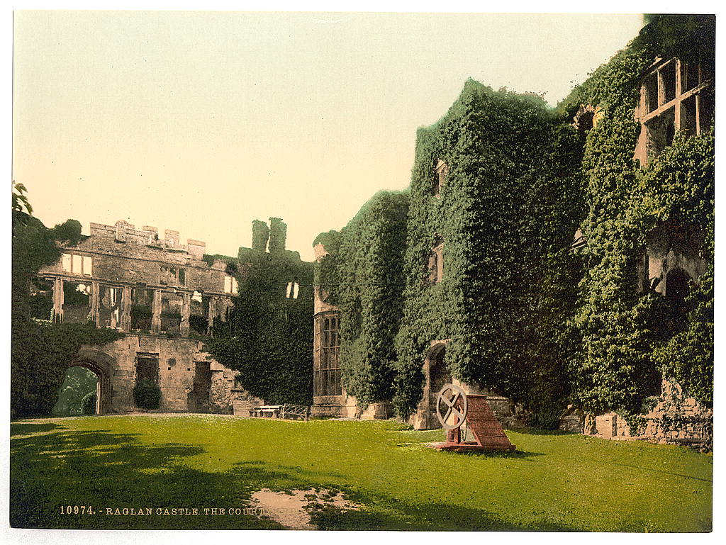 A picture of The courtyard, Raglan Castle, Wales