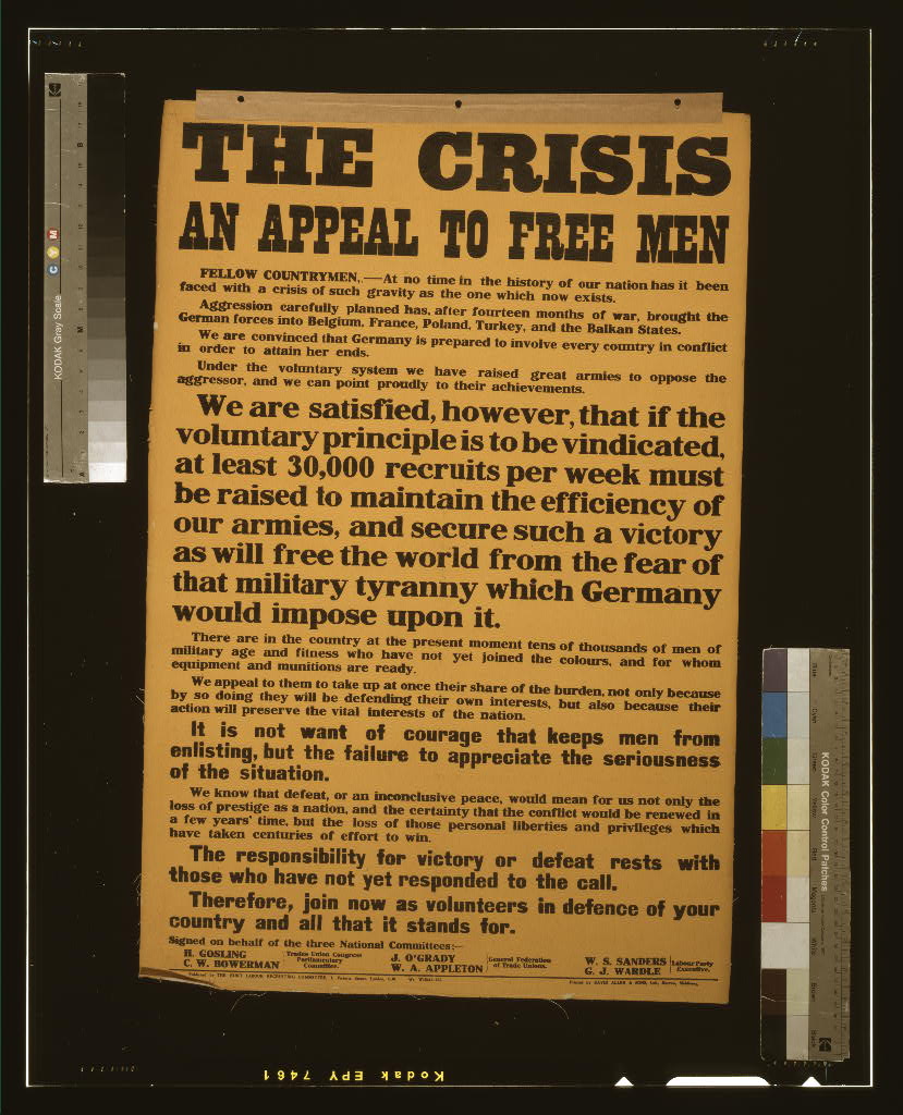 A picture of The crisis. An appeal to free men ...