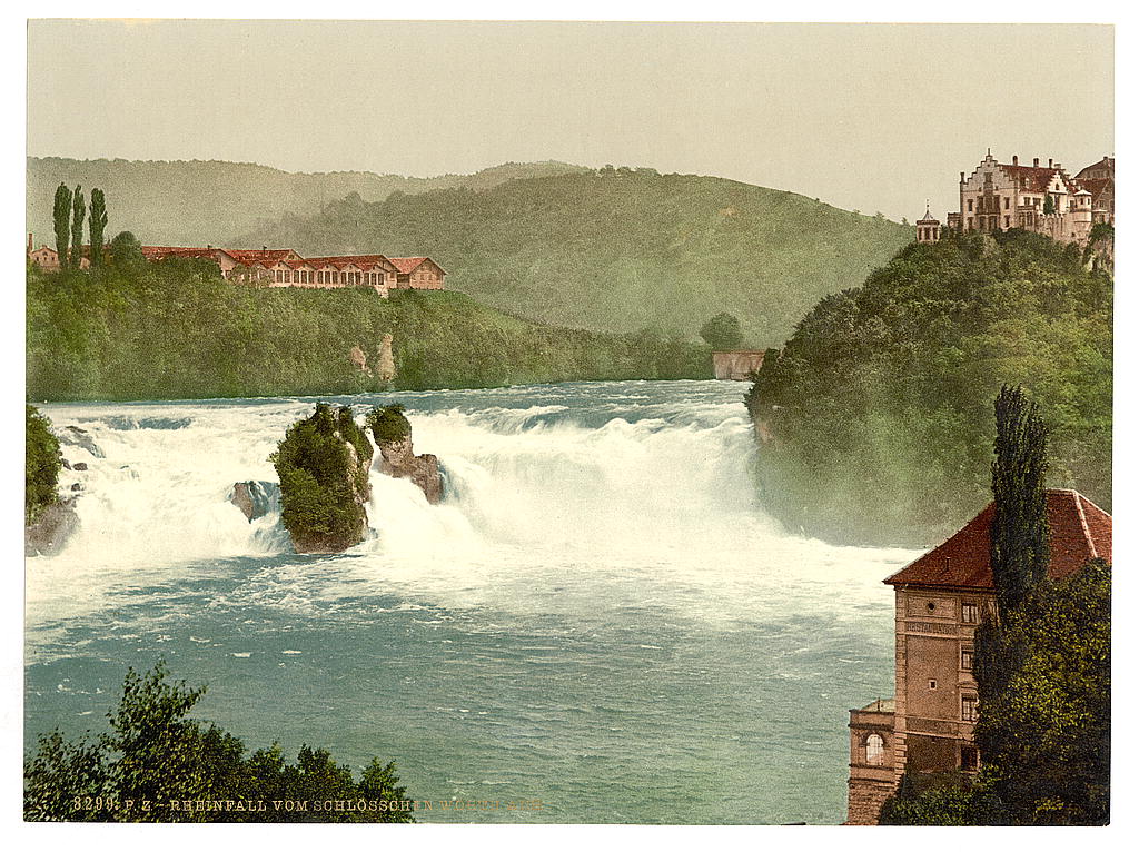 A picture of The Falls of the Rhine, from Castle Worth, Schaffhausen, Switzerland