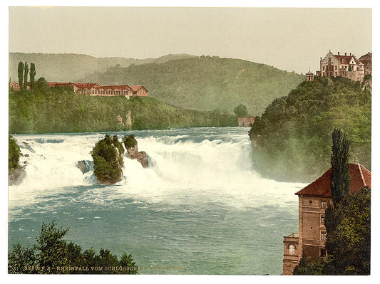 A picture of The Falls of the Rhine, from Castle Worth, Schaffhausen, Switzerland