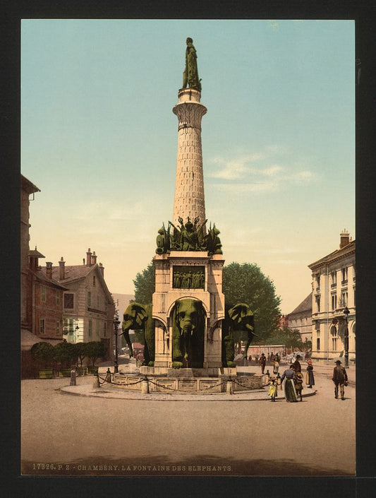 A picture of The fountain of elephants, Chambéry, France