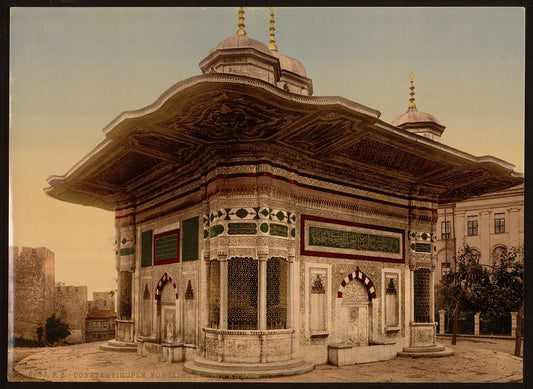 A picture of The fountain of Sultan Ahmed, Constantinople, Turkey