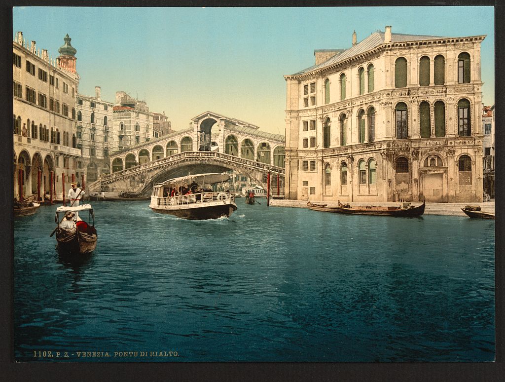 A picture of The Grand Canal with the Rialto Bridge, Venice, Italy