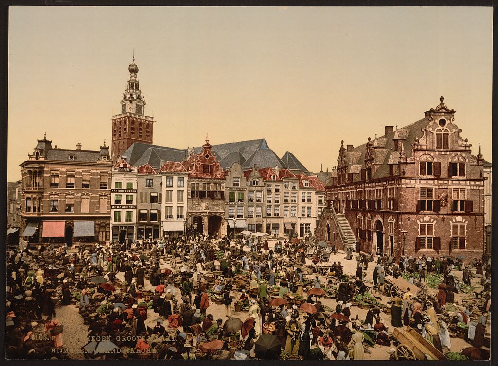 A picture of The great market, Nymegen (i.e. Nijmegen), Holland