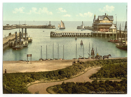 A picture of The harbor, Lowestoft, England