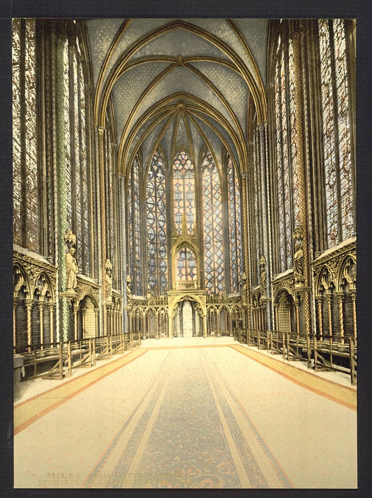 A picture of The Holy Chapel (i.e., Sainte-Chapelle), interior, Paris, France