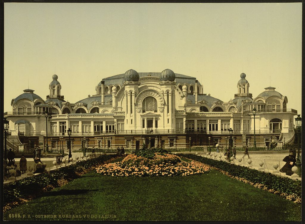 A picture of The Kursaal, (i.e., Cursaal), seen from garden, Ostend, Belgium