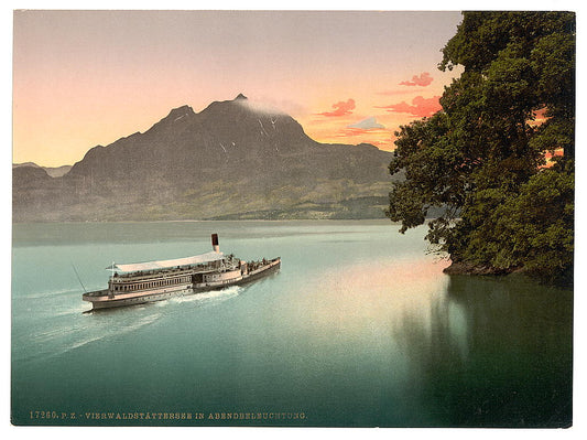 A picture of The Lake of the Four Cantons, evening tints, Lake Lucerne, Switzerland