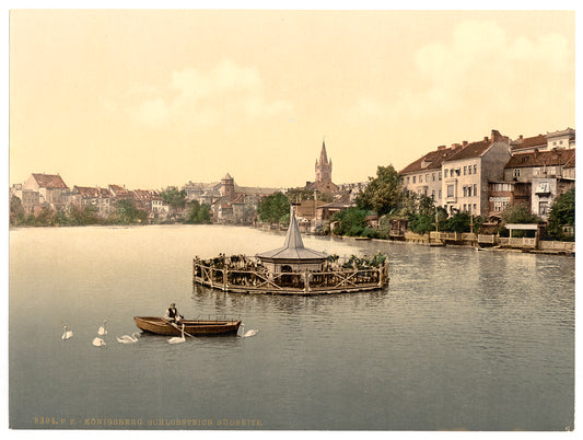 A picture of The lake, south side, Konigsberg, East Prussia, Germany (i.e., Kaliningrad, Kaliningradskai︠a︡ oblastʹ, Russia)
