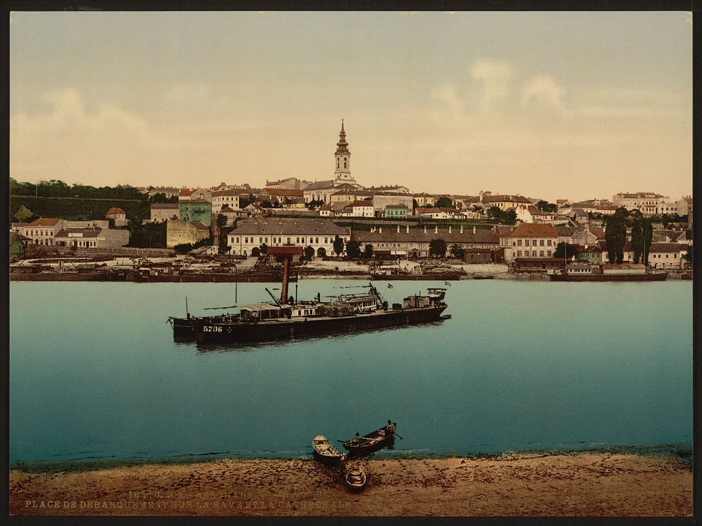 A picture of The landing-place near cathedral, Belgrade, Servia