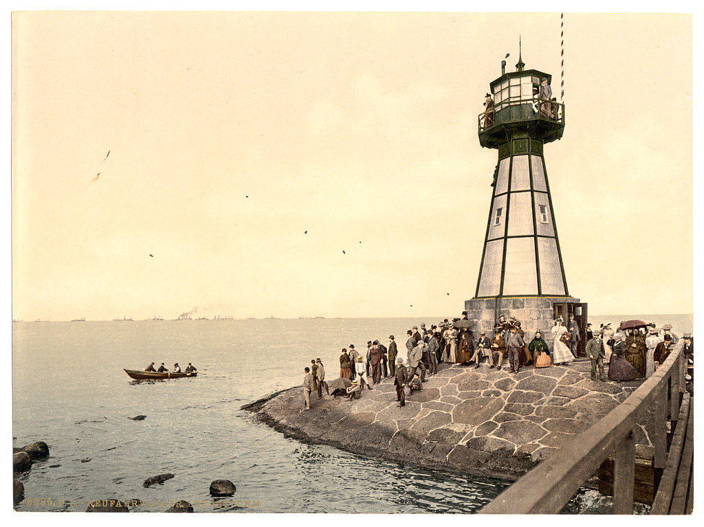 A picture of The lighthouse, Neufahrwasser, West Prussia, Germany (i.e., Gdańsk, Poland)