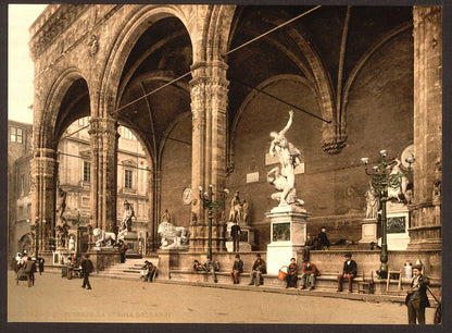 A picture of The Lodge of the Lancers (i.e. Loggia dei Lanzi), Florence, Italy