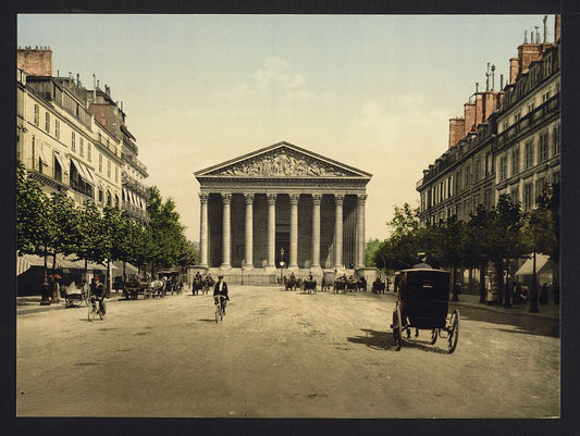 A picture of The Madeleine, and rue Royale, Paris, France
