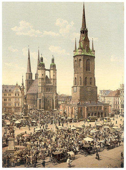 A picture of The market place, Halle, German Saxony, Germany