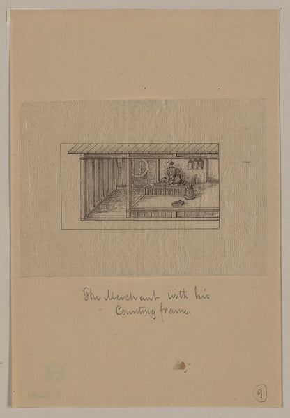 A picture of The merchant with his counting frame