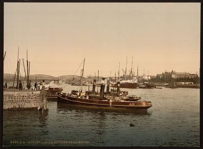 A picture of The Meuse River, Rotterdam, Holland