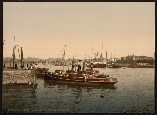 A picture of The Meuse River, Rotterdam, Holland