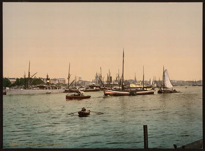 A picture of The Meuse River, Rotterdam, Holland