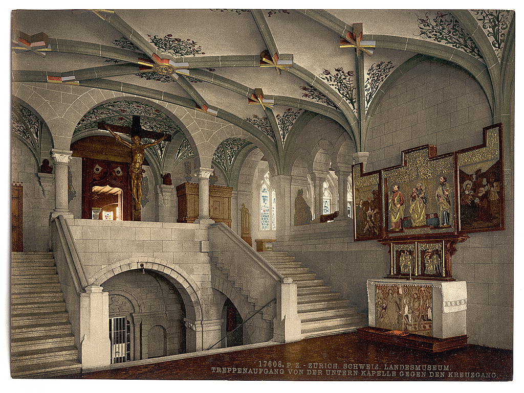 A picture of The museum, the steps from the lower chapel, Zurich, Switzerland