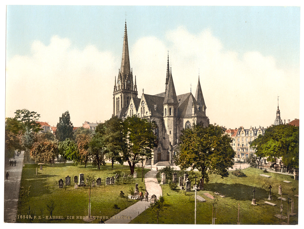A picture of The New Luther Church, Cassel (i.e., Kassel), Hesse-Nassau, Germany