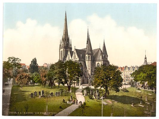 A picture of The New Luther Church, Cassel (i.e., Kassel), Hesse-Nassau, Germany