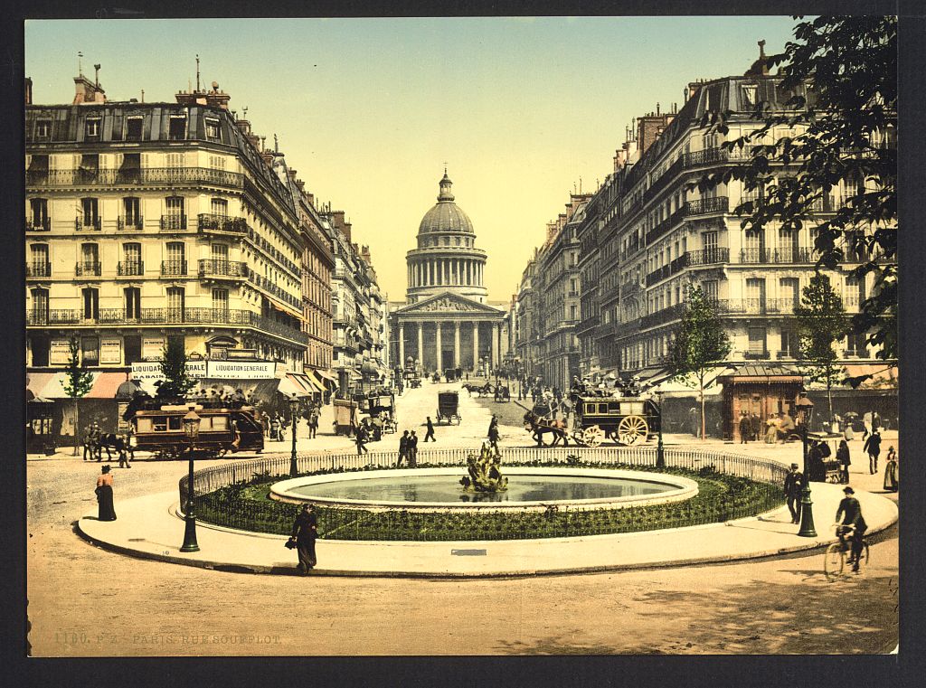 A picture of The Pantheon and the rue Soufflot, Paris, France
